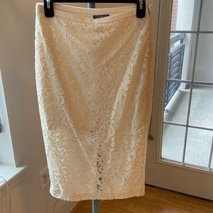 Express Lace Midi Skirt